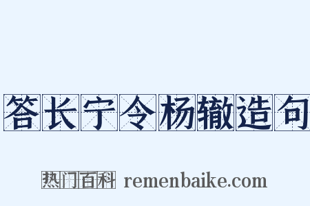 答长宁令杨辙造句是什么意思的图片